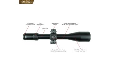 Image of Crimson Trace 3 Series Tactical Rifle Scope, 5-25x56mm, FFP, 34mm Tube, MR1-MIL Illuminated Reticle, Black CTL-3525