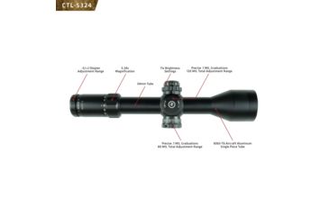Image of Crimson Trace 5 Series Tactical Rifle Scope, 3-24x56mm, FFP, 34mm Tube, LR1-MIL Illuminated Reticle, Black CTL-5324