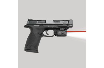 Image of Crimson Trace Rail Master Pro - Universal Rail Mount Laser-LED Combo, Black, Red Laser CMR-205