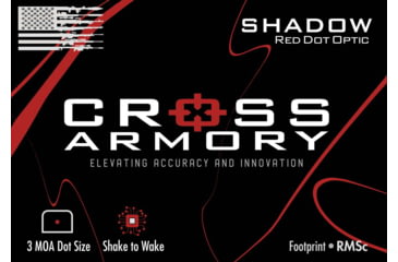 Image of Cross Armory CRRDORMSC Black 3 MOA Red Dot Reticle