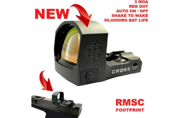 Image of Cross Armory CRRDORMSC Black 3 MOA Red Dot Reticle