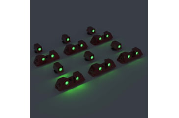 Image of Cross Armory Glow-In-The-Dark Pistol Sights, Black, Standard, crGSs-bk