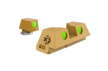Image of Cross Armory Glow-In-The-Dark Pistol Sights, FDE, Standard, crGSs-fde