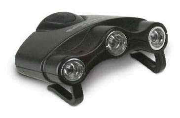 Image of Cyclops Orion Hat Clip LED Flashlight, Black with 3 Clear LED Lights, CYC-HC1-W