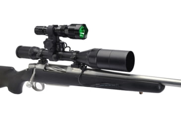 Image of Cyclops Scope Mounted Varmint Light, Rechargeable LED Flashlight w/ Green LED, 250 Lumens, Clam Pack, Black, CYC-VB250NC