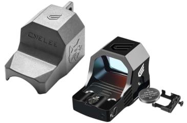 Image of Cyelee Optics CAT X PRO Reflex Red Dot Sight, 1x21x16.5mm, 3 MOA Dot/30 MOA Circle, Black, X003ZVATAX