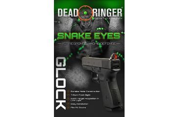 Image of Dead Deer DR4576 GP3 F&amp;R Snake Eyes Tritium Fits Glock Sight 3Dot