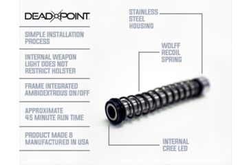 Image of Dead Point Glock 20, Gen 3 Guide Rod Housed Weapon Light, Stainless Steel 707129272003