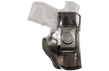 Image of DeSantis Inside Heat IWB Saddle Leather Holster, Springfield Hellcat OSP, Right Hand, Plain, Black, 127BA6RZ0