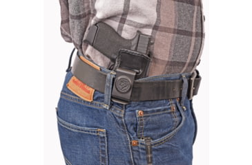 Image of DeSantis Inside Heat IWB Saddle Leather Holsters, H&amp;K CC9 With Or Without Red Dot Sight, Left, Black, 127BB7ZZ0