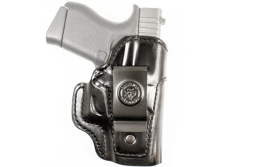 Image of DeSantis Inside Heat IWB Saddle Leather Holsters, H&amp;K CC9 With Or Without Red Dot Sight, Right, Black, 127BA7ZZ0