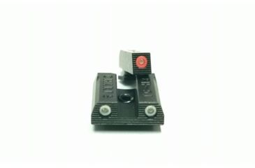 Image of Devil Dog Concepts Combat Handgunning Sight Set with Tritium, Steel, Nitride Finish, White Rear &amp; Orange Front, Glock- Low DDC-0CN1FN2