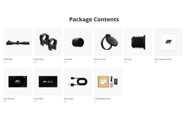 Image of DNT Optics Zulus 4K 3-24x Night Vision Riflescope w/Laser Rangefinder and DNT Ballistic Engine, Black, ZT4K324R