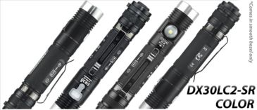 Image of Eagtac DX30LC2-SR Color Side-LED Rechargeable  Flashlight, XP-E2 Green w/ XPL HI LED, 263lm w/ 1160lm, Black 2737