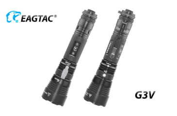 Image of EAGTAC G3V XHP70.2 Flashlight, 21700 5000mAh li-ion, NW LED, 2990 Lumen, Black, G3V-XHP702-NW