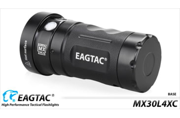 Image of EAGTAC MX30L4-XC Base Flashlight, 12 Nichia 219B CRI-92 5700K LED, 4000lm, Black, MX30L4XC-12*219B-BASE-NW