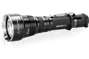 Image of Eagtac USB Rechargeable S25LR XHP35 HD 2000 Lumen Tactical Flashlight, Black, Medium, S25LRXHP35HD