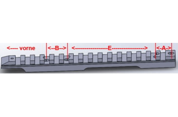 Image of EAW Steel Picatinny Rail, Haenel Jaeger 10, 0 MOA, 113.8 mm Spacing, Black, 418310402