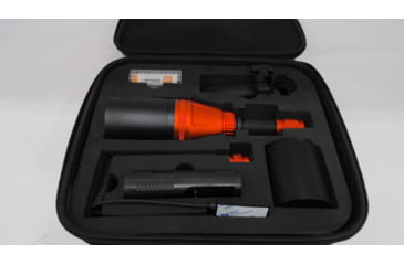 Image of EDEMO FoxPro Gunfire 3-color G/W/IR LED Flashlight Kit with Case, Black/Orange, Gunfire Kit G/W/IR, EDEMO1