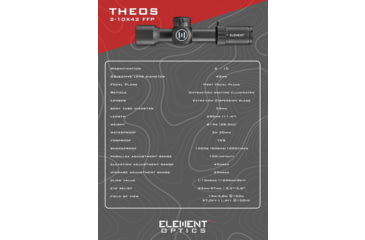 Image of Element Optics Theos 2-10x42mm LPVO 34mm Tube Rifle Scope, First Focal Plane, MPR-1D, Black, ELE50063