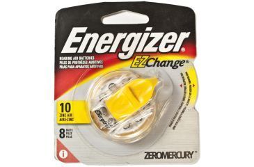 Image of Energizer 10 size Hearing Aid Batteries 1.4 Volts Packs 8 Pack EZ Change Pack