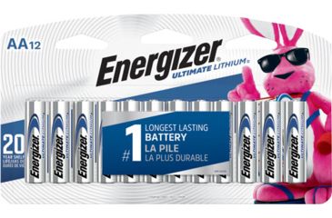 Image of Energizer Ultimate Lithium Batteries AA, 12-pack, L91SBP12