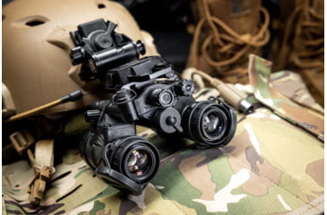 Image of EOTech BinoNV 1x w/ Wilcox G24 Mount, ESA Gen III, White Phosphor, Black, EOT-BINO-AI-B