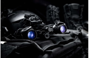 Image of EOTech BinoNV 1x w/ Wilcox G24 Mount, ESA Gen III, White Phosphor, Black, EOT-BINO-AI-B