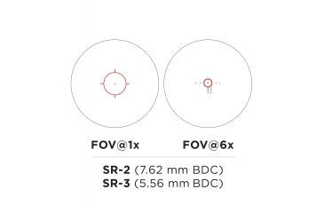 Image of EOTech Vudu Rifle Scope, 1-6x24mm, First Focal Plane, SR2 Reticle, Black, VUDU.1-6.FFP.SR2