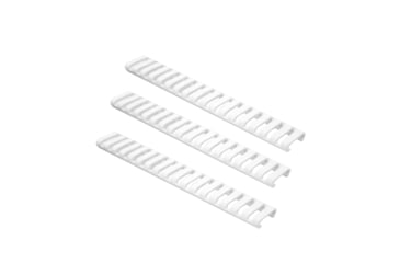 Image of ERGO 18-slot Ladder Low-Pro Rail Cover, 3-Pack, White, 4373-3PK-WHITE-B