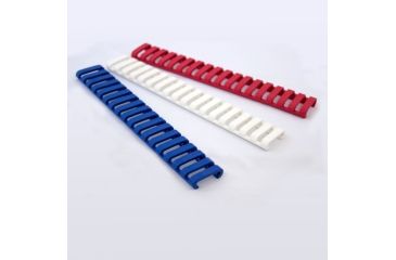 Image of ERGO Grips 18-Slot Ladder Lowpro Rail Cover, 1 EA, Red/White/Blue, 4373-3PK-RWB-B