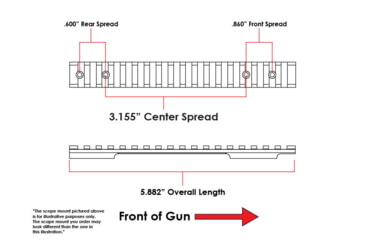 Image of Evolution Gun Works Egw Scope Base Howa 1500 Mini Action Picatinny Rail 0moa