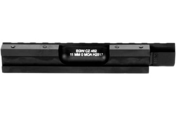 Image of Evolution Gun Works HD Picatinny Scope Mount, CZ 452/CZ 453/CZ 455/CZ 511, Standard Action, 0 MOA, Matte Black Hardcoat, 80910