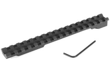 Image of Evolution Gun Works Picatinny Rail Scope Mount, Mauser 98 LR 3-Hole, 0 MOA, Undrilled, 6.670in, Aluminum, Matte Black, 47022