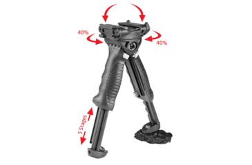 Image of FAB Defense Gen-II Tactical Pivoting QR Vertical Foregrip w/ Integrated Bipod, FX-TPODG2B