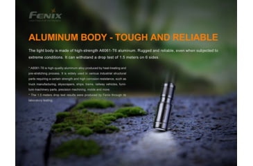Image of Fenix E02R Rechargeable EDC Flashlight, Black, E02RG2BK