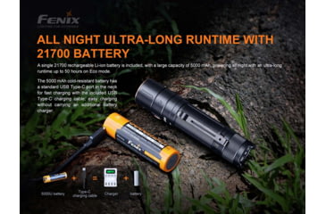 Image of Fenix E35 V3.0 3000 Lumen Flashlight, Black, E35V3BK