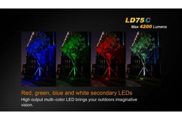 Image of Fenix LD75C LED Flashlight - With CREE XM-L2 U2 LED - 4200 lumens - Uses 4 x 18650 or 8 x CR123, Black FENIX-LD75C-XML2