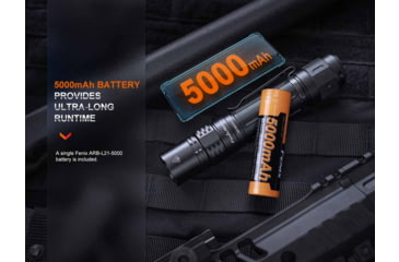 Image of Fenix PD36R PRO, Flashlight, White LED, 2,800 Lumens, Anodized Finish, Black, Includes Rechargeable ARB-L21-5000 Battery and USB Type-C Charging Cable
