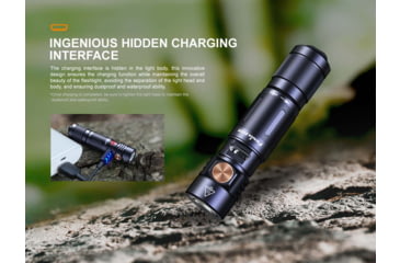 Image of Fenix Lighting E05R Lithium Ion 400 Lumens Luminus SST20 LED Flashlight, Black, E05RG2BK