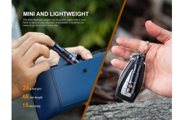 Image of Fenix Lighting E05R Lithium Ion 400 Lumens Luminus SST20 LED Flashlight, Black, E05RG2BK