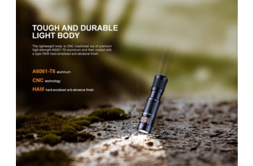 Image of Fenix Lighting E05R Lithium Ion 400 Lumens Luminus SST20 LED Flashlight, Black, E05RG2BK