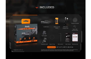 Image of Fenix Lighting GL19R V2.0 Lithium Ion 1200 Lumens Luminus SFT25R LED Flashlight, Black, GL19RV2BK
