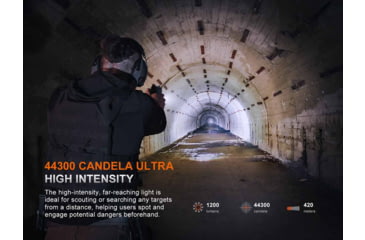 Image of Fenix Lighting GL19R V2.0 Lithium Ion 1200 Lumens Luminus SFT25R LED Flashlight, Black, GL19RV2BK