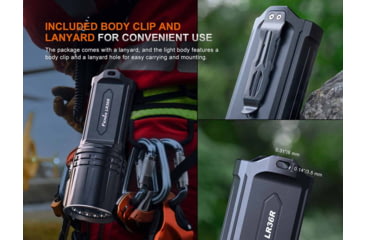 Image of Fenix Lighting LR36R Lithium Ion 10000 Lumens Luminus SST 25 LED, CT1-Mini Laser Flashlight, Black, LR36RXBK