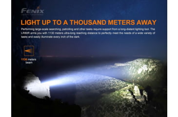 Image of Fenix Lighting LR80R Lithium Ion 18000 Lumens Luminus SST70 LED Flashlight, Black, LR80RSBK