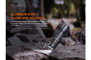 Image of Fenix Lighting PD25R 800 Lumens Luminus SST20 LED Flashlight, Black, PD25RSTBK