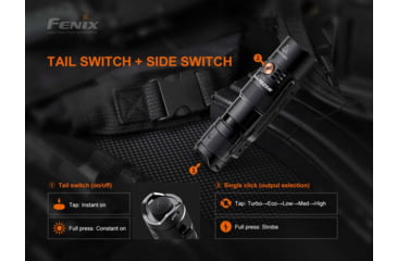 Image of Fenix Lighting PD25R 800 Lumens Luminus SST20 LED Flashlight, Black, PD25RSTBK