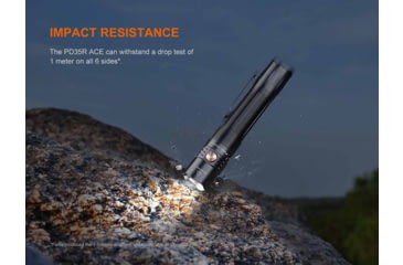 Image of Fenix Lighting PD35R ACE Lithium Ion 2000 Lumens Luminus SFT40 LED Flashlight, Black, PD35RACBK