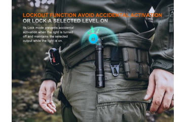 Image of Fenix Lighting PD45R ACE Lithium Ion 3200 Lumens Luminus SFT-70X-WS65-H2-H1652 LED Flashlight, Black, PD45RACBK